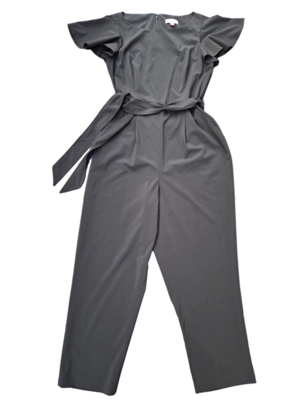 Women's Calvin Klein Black Ruffle Sleeve Jumpsuit Size 10